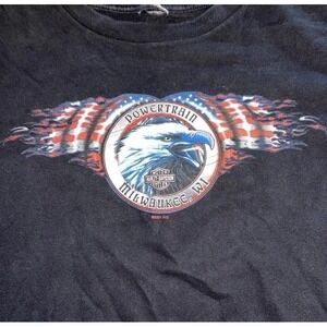 Vintage Harley Davidson American Flag Eagle Shirt XL